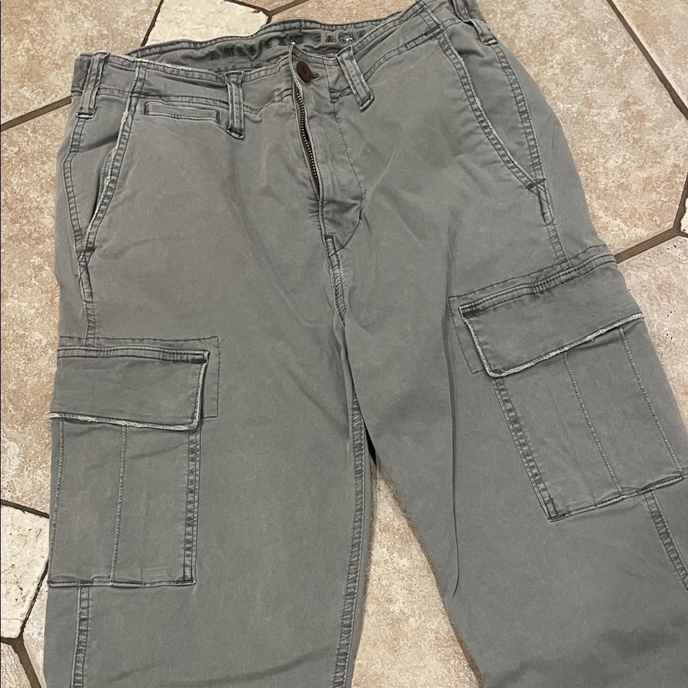 American Eagle Outfitters Men's Cargo Pants in Gray - Picture 6 of 14